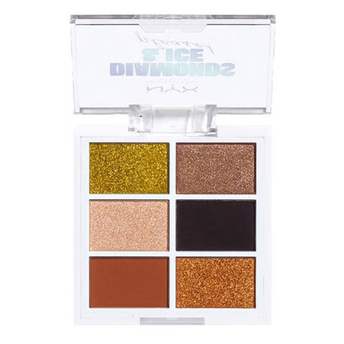 פלטת צלליות NYX DIAMONDS & ICE PLEASE! Palette of 6 eyeshadows 03W JEWELED & JADED – תמונה 3
