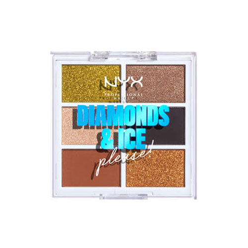 פלטת צלליות NYX DIAMONDS & ICE PLEASE! Palette of 6 eyeshadows 03W JEWELED & JADED – תמונה 2