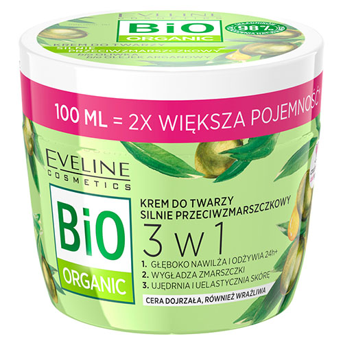 קרם פנים להפחתת קמטים Eveline Cosmetics BIO ORGANIC Strongly anti wrinkle face cream