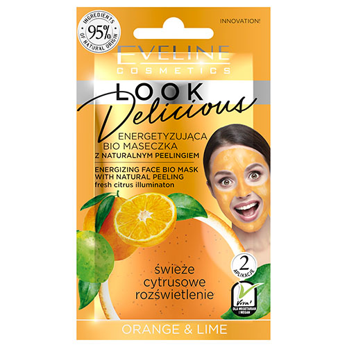 מסיכה לעור עייף Eveline Cosmetics Look Delicious Energizing bio face mask