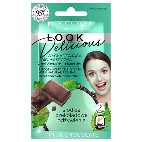 מסיכת פנים מחליקה Eveline Cosmetics Look Delicious Smoothing Bio Face Mask