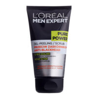 ג׳ל קילוף לגבר להוצאת ראשים שחורים L'Oréal MEN EXPERT PURE POWER ANTI BLACKHEAD SCRUB