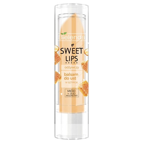 באלם לשפתיים המכיל שמן שקדים ודבש Bielenda SWEET LIPS Nourishing lip balm in a stick