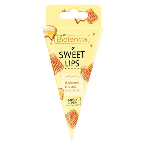 ⁦באלם לשפתיים המכיל שמן שקדים ודבש Bielenda SWEET LIPS Nourishing lip balm in a stick⁩ – תמונה ⁦2⁩