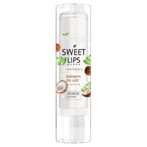 באלם לשפתיים המכיל שמן קוקוס ואלוורה Bielenda SWEET LIPS Nourishing lip balm in a stick