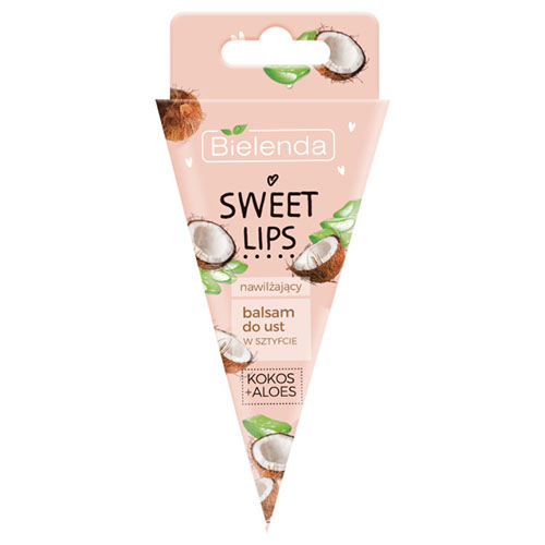 ⁦באלם לשפתיים המכיל שמן קוקוס ואלוורה Bielenda SWEET LIPS Nourishing lip balm in a stick⁩ – תמונה ⁦2⁩