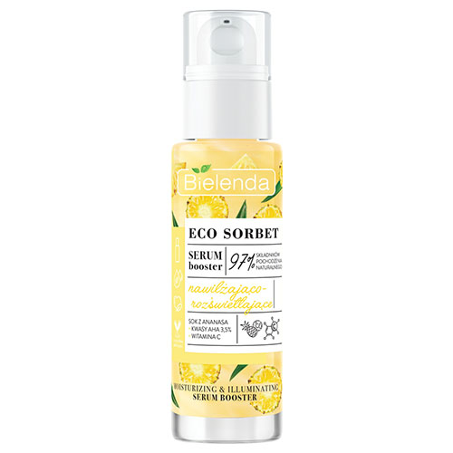 סרום בוסטר בניחוח אננס Bielenda ECO SORBET Moisturizing and brightening face booster serum