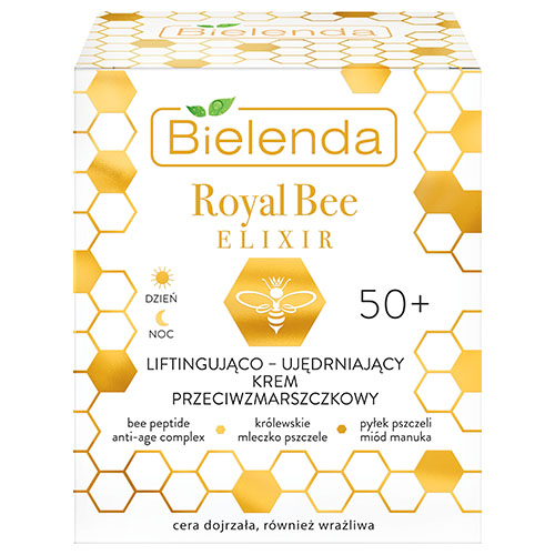 ⁦קרם יום ולילה לגילאי 50+ Bielenda Royal Bee Elixir Lifting and firming anti-wrinkle cream⁩ – תמונה ⁦2⁩
