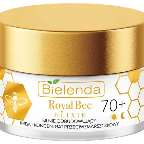 קרם יום ולילה לגילאי 70+ Bielenda Royal Bee Elixir Strongly rebuilding anti wrinkle cream concentrate