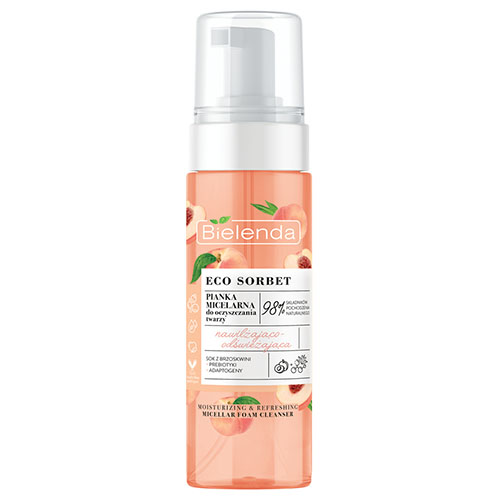 קצף ניקוי פנים מיסילרי Bielenda ECO SORBET Moisturizing & Refreshing Micellar Foam Cleanser