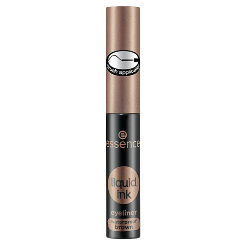 איילינר עמיד במים חום Essence Liquid Ink Eyeliner Waterproof liquid eyeliner 02 ASH BROWN