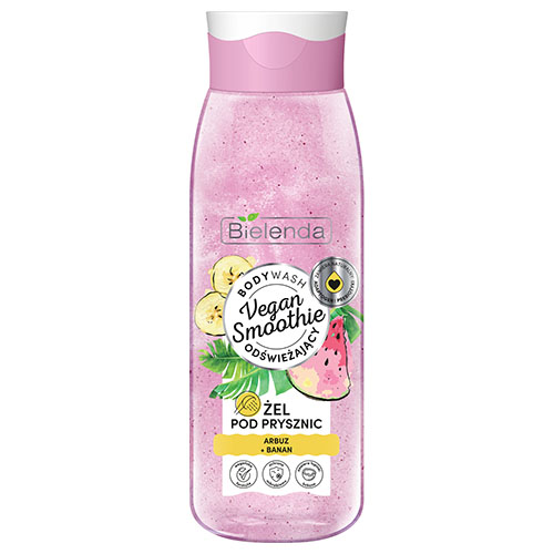 ג׳ל רחצה אבטיח ובננה 400 מ״ל Bielenda VEGAN SMOOTHIE BODY WASH