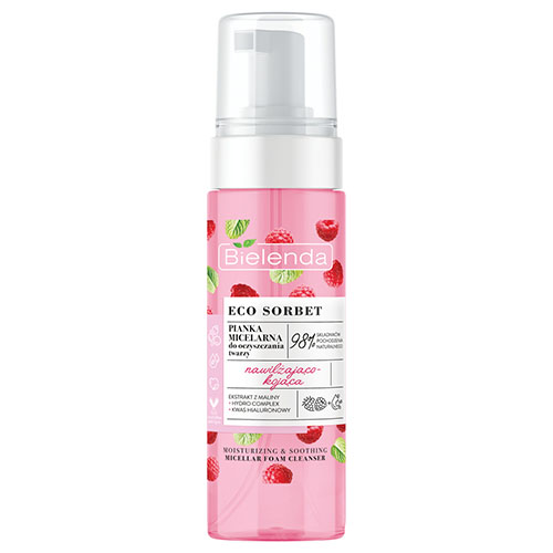 קצף ניקוי פנים מיסילרי Bielenda ECO SORBET MICELLAR FOAM CLEANSER