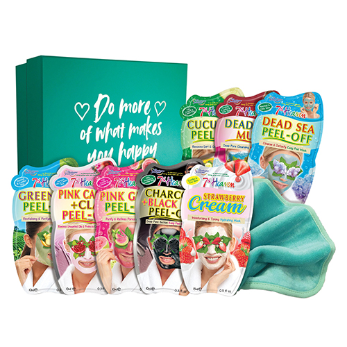 מארז מתנה 8 מסכות ומגבת 7th Heaven Beauty Box of Treats