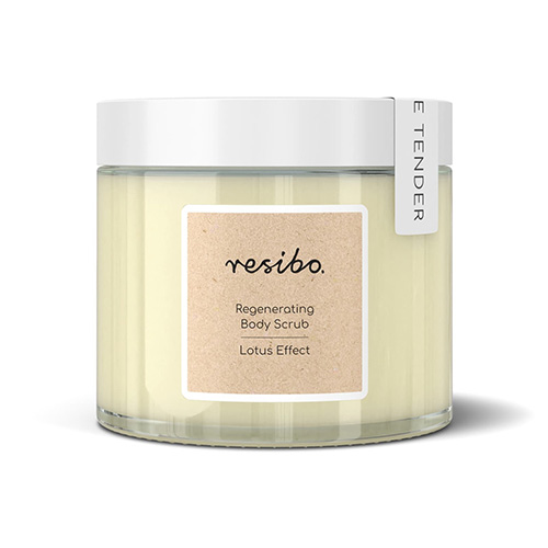 קרם גוף פילינג טבעי Resibo Regenerating Body Scrub Lotus Effect