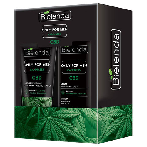 מארז טיפוח פנים לגברים Bielenda ONLY FOR MEN CANNABIS CBD