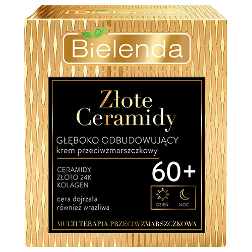 קרם פנים לגילאי 60+ להפחתת קמטים Bielenda Golden Ceramides