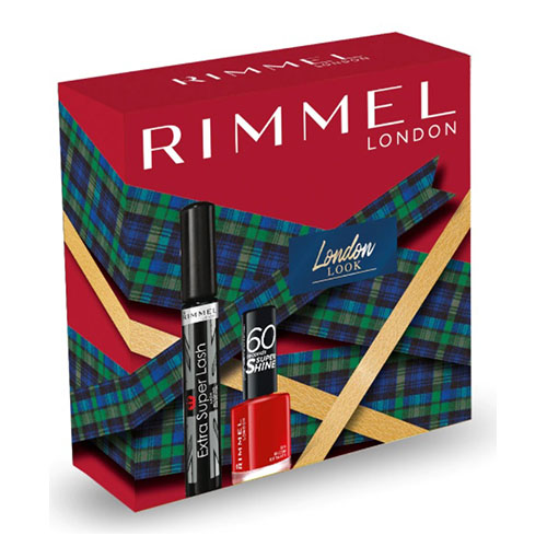 מארז מתנה מסקרה ולק RIMMEL Gift set 2021 Extra Super