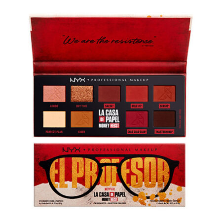 פלטת 9 צלליות מליין מוצרי בית הנייר NYX La Casa De Papel El Profesor Color Palette